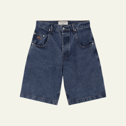 Le short en jean baggy azur